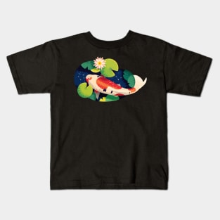 Koi Fish Pond Kids T-Shirt